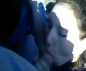 Two Teens One Cock Blowjob With Facial Outdoors