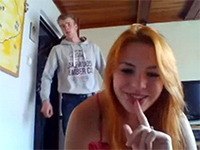 Sexy Redhead Jerks A Cock And Gives Blowjob On Webcam