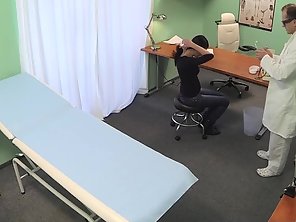 Sexy Brunette Whore Madly Rides On Huge Cock Inside Clinic