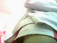 Upskirt At The Front Desk