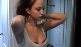 Brunette Shop Assistant Is Getting Her Stuffed With The Huge Meaty Dick