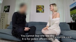 Good Looking Blonde Bangs Fake Cop Home