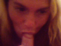 Attractive Blonde Gal Sucking Massive Cock Balls Deep In POV