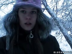 Blonde Blue Angel Gives A Closeup Of Her Bush While Masturbating With Toy