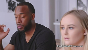 Blonde Teen Fucktoy Can Barely Blow That BBC
