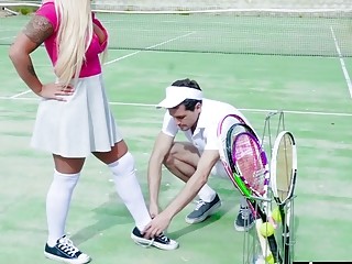 Busty Blonde Athlete Swallowed Guys Big Hard Thing